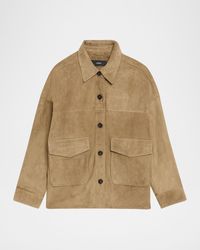 Arma - Kaylee Button-Down Lambskin Suede Jacket - Lyst