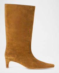 STAUD - Wally 55Mm Suede Boots - Lyst