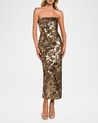 HELSI - Leslie Strapless Sequin Column Gown - Lyst
