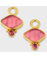 Elizabeth Locke - Rombo 19k Yellow Gold Venetian Glass Intaglios Earring Pendants - Lyst