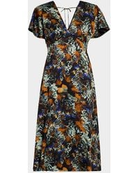 10 Crosby Derek Lam - Cecile Flutter-Sleeve Midi Dress - Lyst
