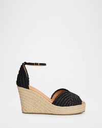 Odissi - 95Mm Ava Raffia Espadrille Wedge Sandals - Lyst