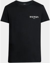 Balmain - Vintage Gel Logo Slim-Fit T-Shirt - Lyst