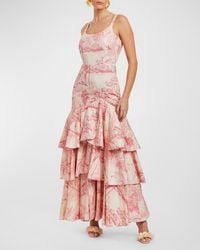 mestiza - Marseilles Tiered Ruffle Convertible Gown - Lyst