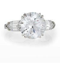 Fantasia by Deserio - Solitaire Cubic Zirconia Ring With Bullets, 6 Tcw - Lyst