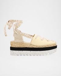 Stella McCartney - Gaia Organic Canvas Espadrille Sandals - Lyst