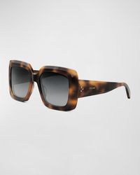 Celine - Bold Three-Dot Acetate Square Sunglasses - Lyst