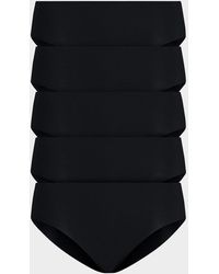 Commando Classic Low-Rise Microfiber Bikini Briefs, Pack Of 5 in ...