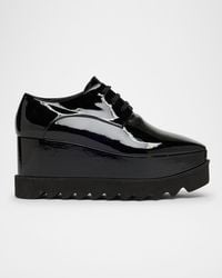 Stella McCartney - Elyse Patent Alter Platform Sneaker Loafers - Lyst