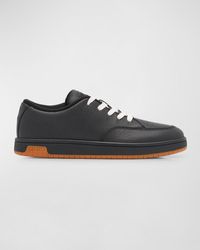 KENZO - Dome Grained Leather Low-Top Sneakers - Lyst
