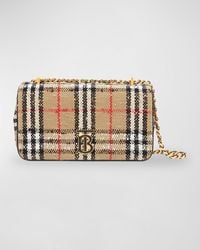 Burberry - Lola Small Vintage Check Boucle Shoulder Bag - Lyst