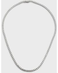 Neiman Marcus - 18k White Gold Diamond Tennis Necklace - Lyst