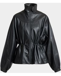 Givenchy - Leather Drawstring Tracksuit Jacket - Lyst