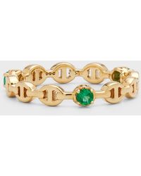 Hoorsenbuhs - 18k Gold Emerald Micro Tri-link Ii Ring - Lyst