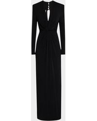 Emanuel Ungaro - Rhinestone-Embellished Twist-Front Gown - Lyst