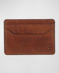 Frye - Logan Leather Card Case With Money Clip - Lyst