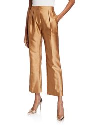 Max Mara Venere Silk Shantung Pants - Multicolour