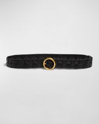 Bottega Veneta - Maxi Intreccio Leather Belt - Lyst