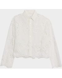 CISSA - The Shorty Embroidered Button-Front Shirt - Lyst