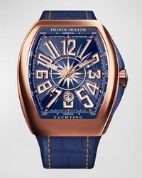 Franck Muller - Vanguard 18k Rose Gold Watch With Alligator Strap - Lyst