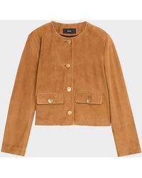 Arma - Lorenne Cropped Goat Suede Jacket - Lyst