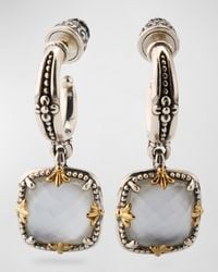Konstantino - Gen K 2 Sterling Silver And 18k Gold Mother-of-pearl/rock Crystal Earrings - Lyst