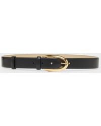 Givenchy - Round Buckle Leather Belt, 30Mm - Lyst