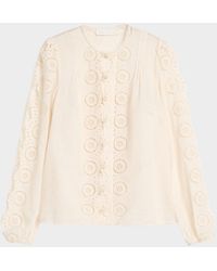 Zimmermann - Lucky Embroidered Blouse - Lyst
