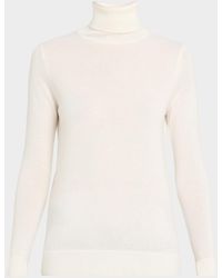 Neiman Marcus - Cashmere Basic Turtleneck Top - Lyst