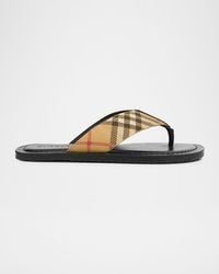 Burberry - Apos;S Check Pavilion Flip-Flop Sandals​ - Lyst