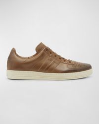 Tom Ford - Radcliffe Burnished Leather Low Top Sneakers - Lyst
