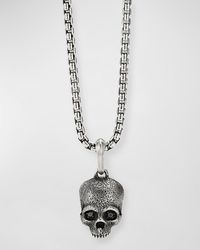 David Yurman - Memento Mori Skull Pendant With Diamonds - Lyst