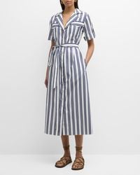 Evi Grintela - Eiko Striped Cotton Midi Shirtdress - Lyst