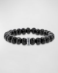 Sheryl Lowe - Spinel Beaded Bracelet With Black And White Diamonds - Lyst