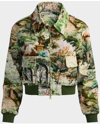 Alice + Olivia - Willard Denim Bomber Jacket - Lyst