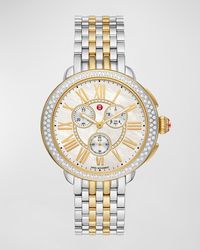 Michele - Serein 18K Plated Diamond Watch - Lyst