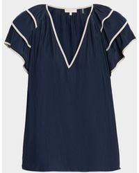 Ramy Brook - Jordan Tiered Ruffle-Sleeve Blouse - Lyst