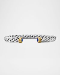 David Yurman - Cable Cuff Bracelet In Silver With 18k Gold, 6mm - Lyst