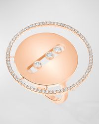 Messika - Lucky Move 18k Rose Gold 3-diamond Ring - Lyst