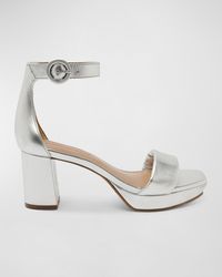 Bernardo - Carla Metallic Ankle-strap Sandals - Lyst
