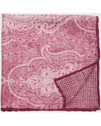 Brunello Cucinelli - Large Paisley-Print Silk Pocket Square - Lyst
