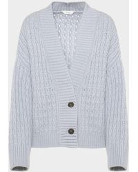 Malo - Anna Cashmere Cable-Knit V-Neck Cardigan - Lyst