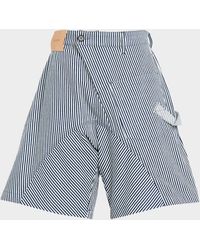 JW Anderson - Twisted Striped Workwear Shorts - Lyst