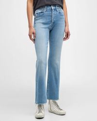 Mother - The Tripped Ankle Fray Straight Leg Jeans - Lyst