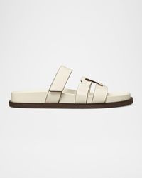 Tory Burch - Ines Leather Triple-Band Sport Mule Sandals - Lyst