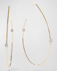 Lana Jewelry - Flawless 14K Solo Diamond Teardrop Hoop Earrings - Lyst