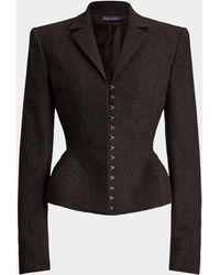 Ralph Lauren - Joleene Wool Herringbone Structured Jacket - Lyst