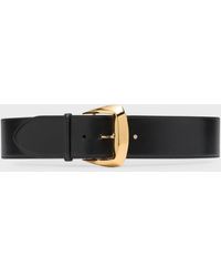 Alexander McQueen - Wide Leather Belt With Large Geometric Buckle - Lyst