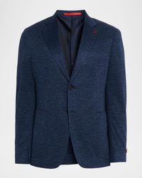 Isaia - Apos;S Houndstooth Wool-Blend Jersey Blazer - Lyst
