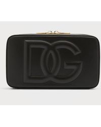 Dolce & Gabbana - Dg Logo Zip Leather Clutch Bag - Lyst